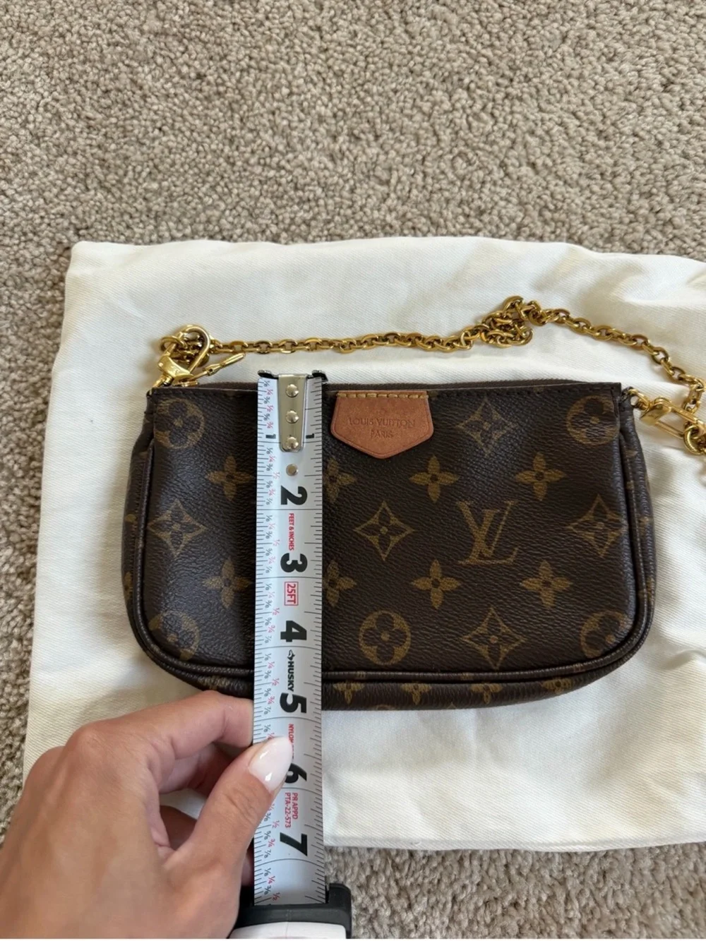 Louis Vuitton Multi Pochette Accessories Pouch Monogram Canvas Small Brown